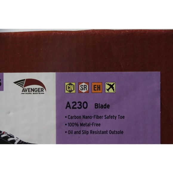 Avenger Work Boots Shoes A230 Black Womens 7.5 B (M) Mens 6 Safety Certified NIB - Picture 7 of 8